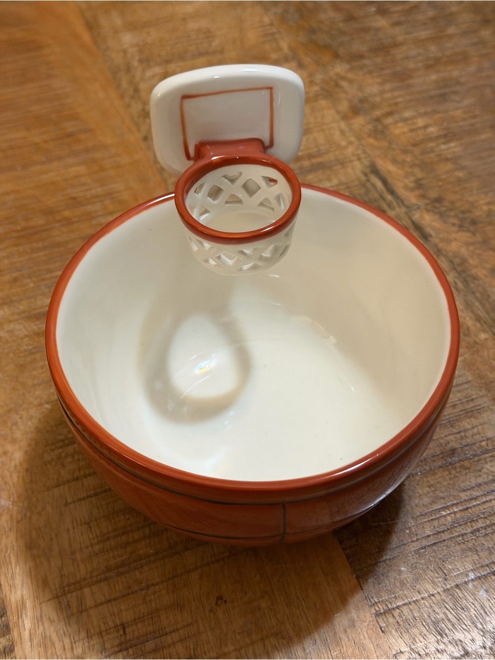 Vintage Maxis Creations Basketball Ceramic Mug/Bowl With Hoop Basketball Lover